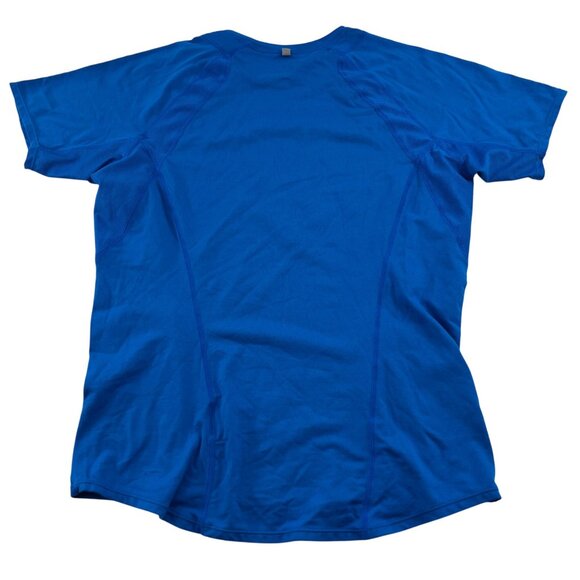 Nike FIT Dry Blue Athletic Shirt Women's size Large short Sleeves loose fit - Picture 6 of 6